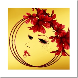 Yellow Red Beauty Posters and Art